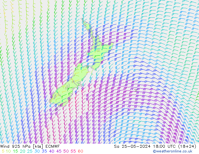  925 hPa ECMWF  25.05.2024 18 UTC