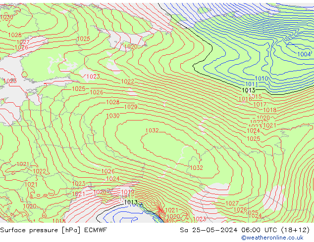 Yer basıncı ECMWF Cts 25.05.2024 06 UTC