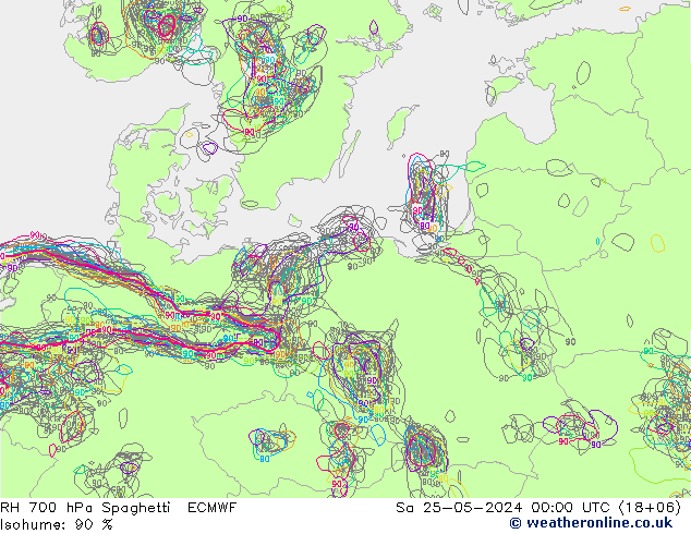 700 hPa Nispi Nem Spaghetti ECMWF Cts 25.05.2024 00 UTC