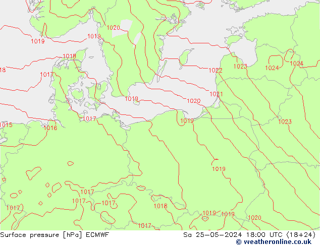 Yer basıncı ECMWF Cts 25.05.2024 18 UTC