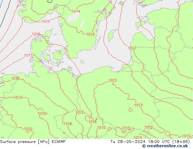 Luchtdruk (Grond) ECMWF di 28.05.2024 18 UTC