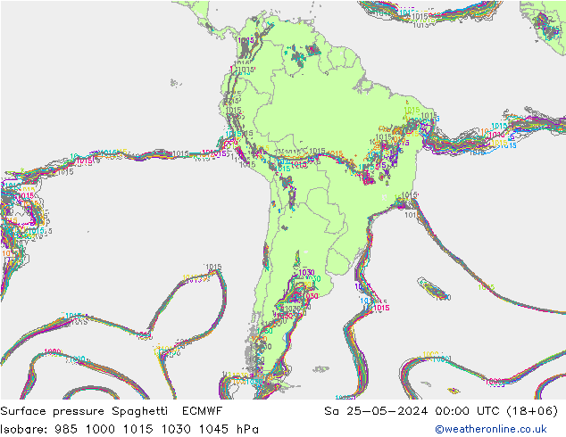 Yer basıncı Spaghetti ECMWF Cts 25.05.2024 00 UTC