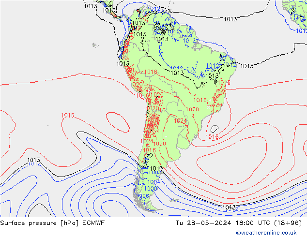 pression de l'air ECMWF mar 28.05.2024 18 UTC