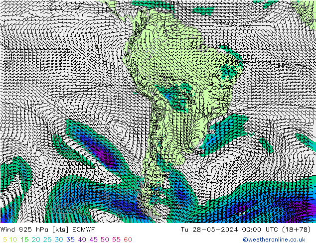 Wind 925 hPa ECMWF Tu 28.05.2024 00 UTC