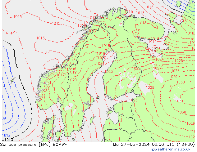 Yer basıncı ECMWF Pzt 27.05.2024 06 UTC