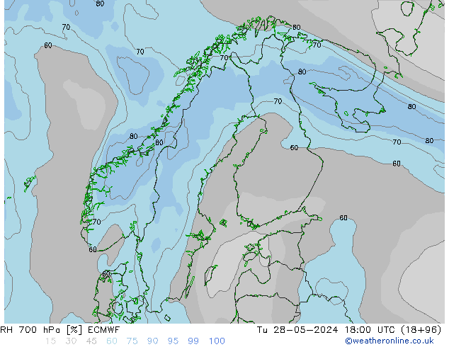 700 hPa Nispi Nem ECMWF Sa 28.05.2024 18 UTC