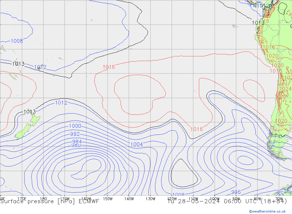 Bodendruck ECMWF Di 28.05.2024 06 UTC