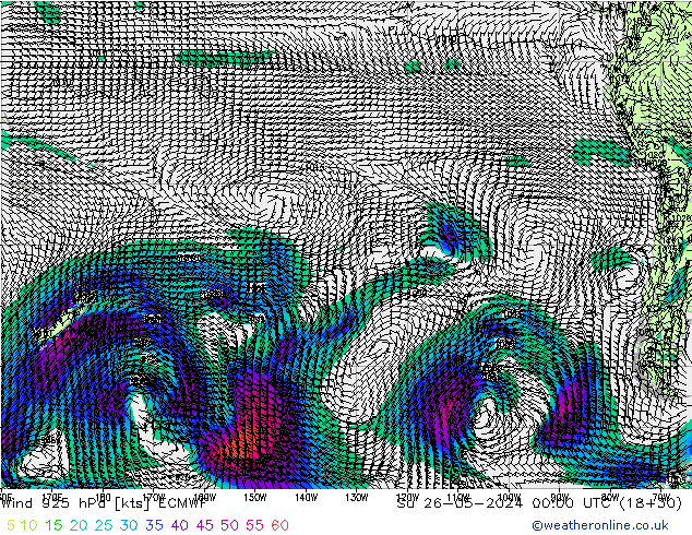 Vento 925 hPa ECMWF dom 26.05.2024 00 UTC