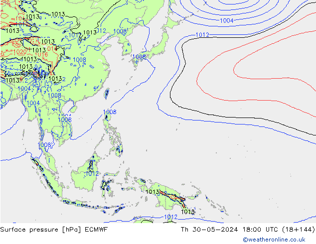 Yer basıncı ECMWF Per 30.05.2024 18 UTC