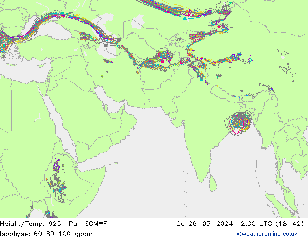 Height/Temp. 925 hPa ECMWF Su 26.05.2024 12 UTC