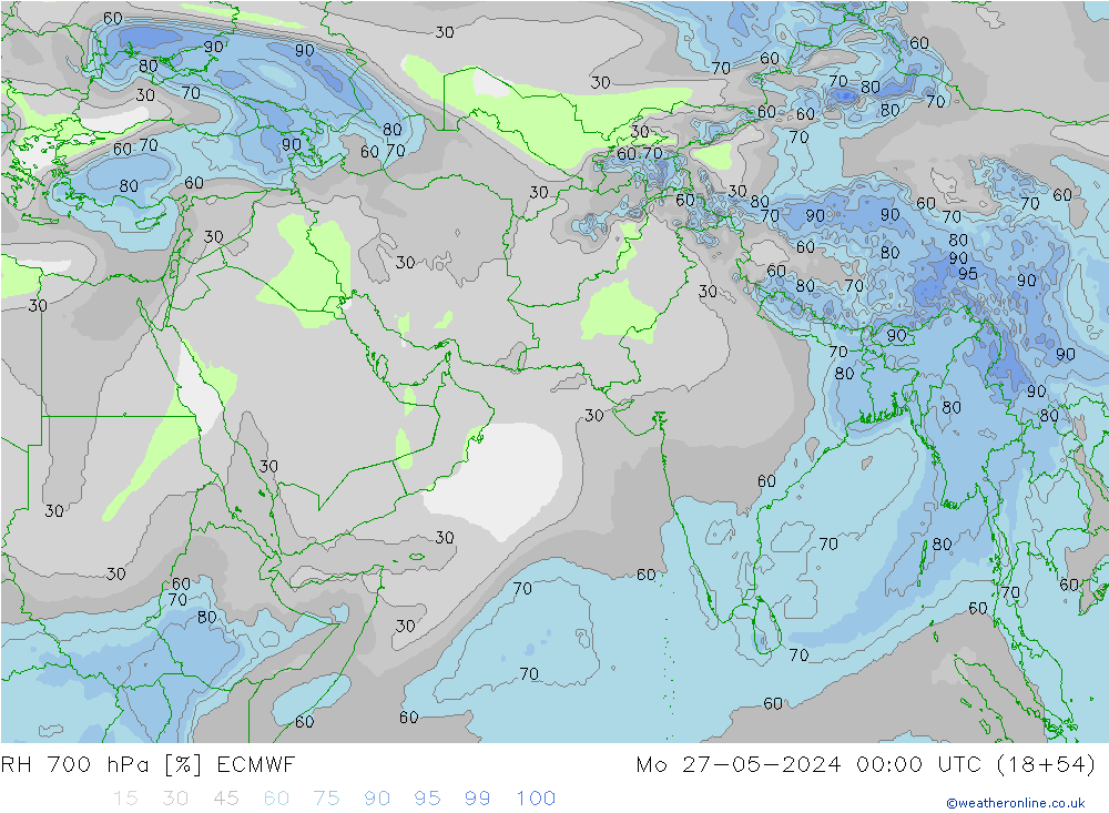 RV 700 hPa ECMWF ma 27.05.2024 00 UTC