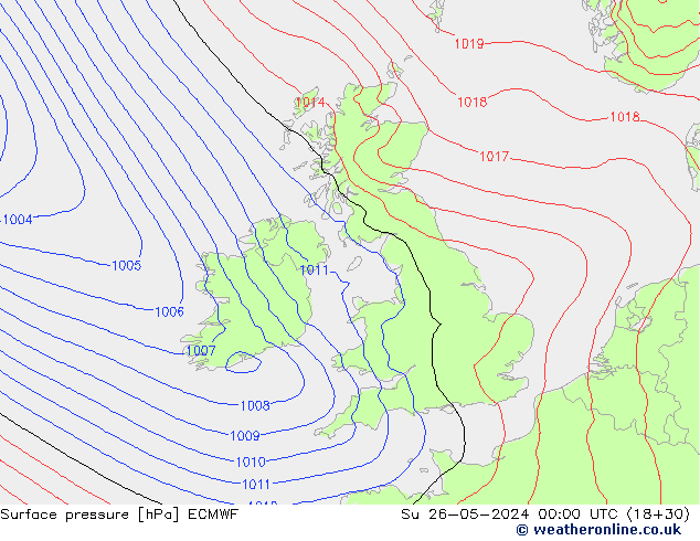 ciśnienie ECMWF nie. 26.05.2024 00 UTC