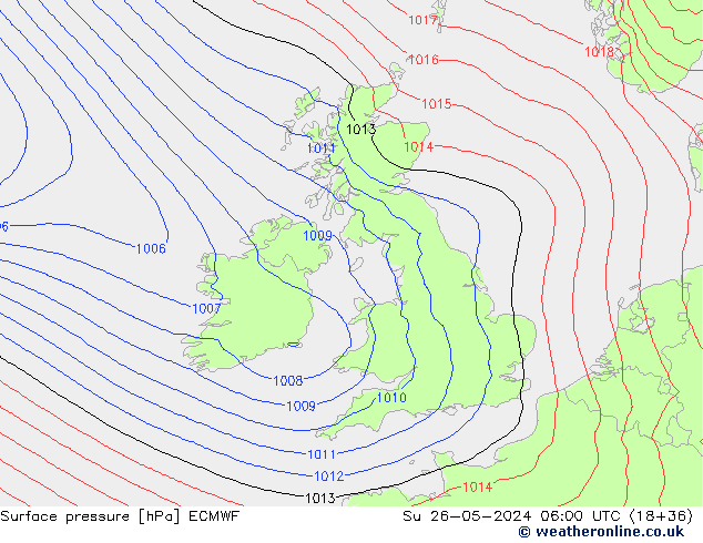 ciśnienie ECMWF nie. 26.05.2024 06 UTC