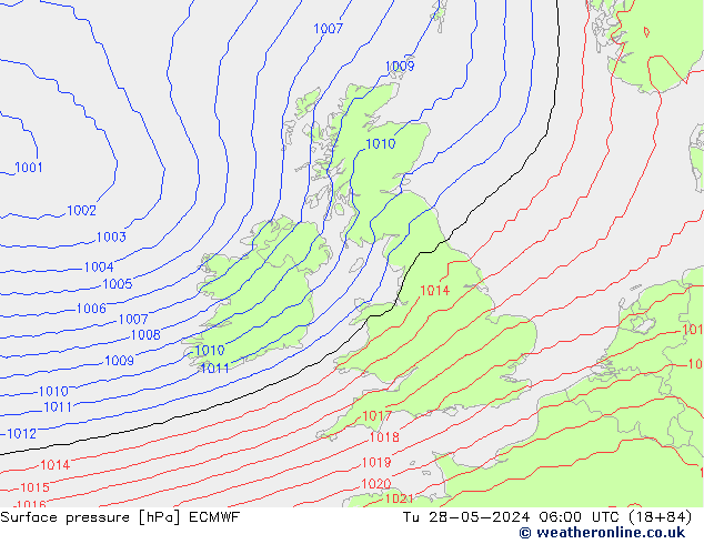 Surface pressure ECMWF Tu 28.05.2024 06 UTC