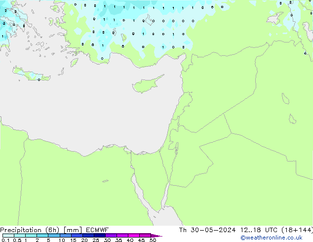 opad (6h) ECMWF czw. 30.05.2024 18 UTC