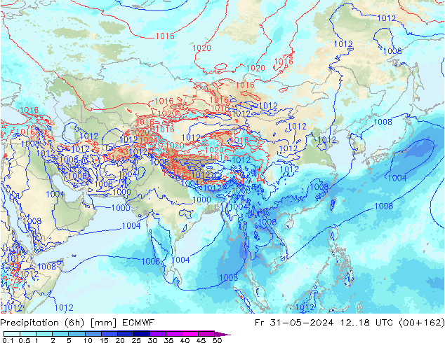 Precipitação (6h) ECMWF Sex 31.05.2024 18 UTC
