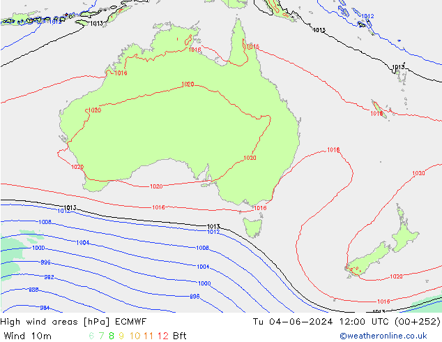 High wind areas ECMWF Tu 04.06.2024 12 UTC
