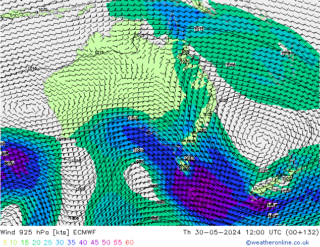  925 hPa ECMWF  30.05.2024 12 UTC