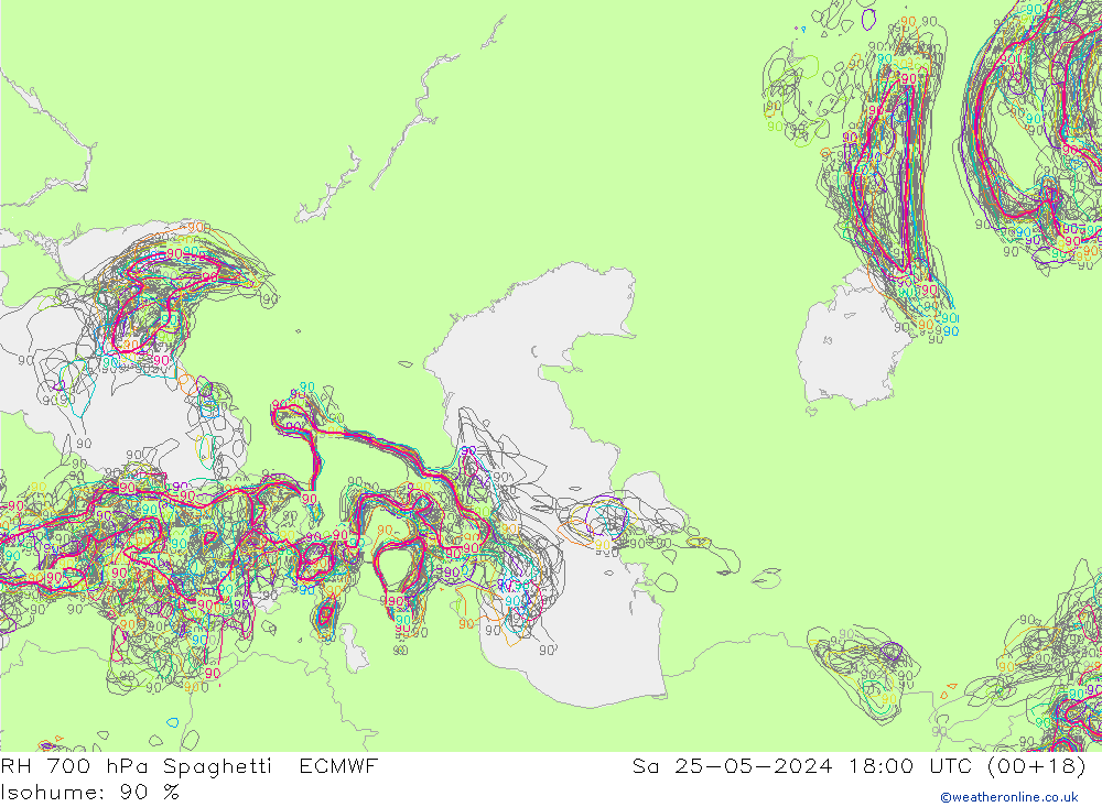 700 hPa Nispi Nem Spaghetti ECMWF Cts 25.05.2024 18 UTC