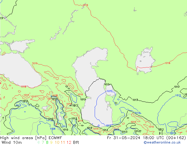 Windvelden ECMWF vr 31.05.2024 18 UTC