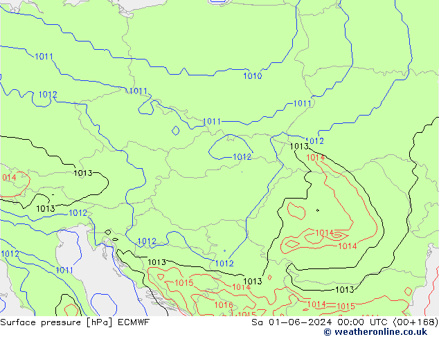 Yer basıncı ECMWF Cts 01.06.2024 00 UTC