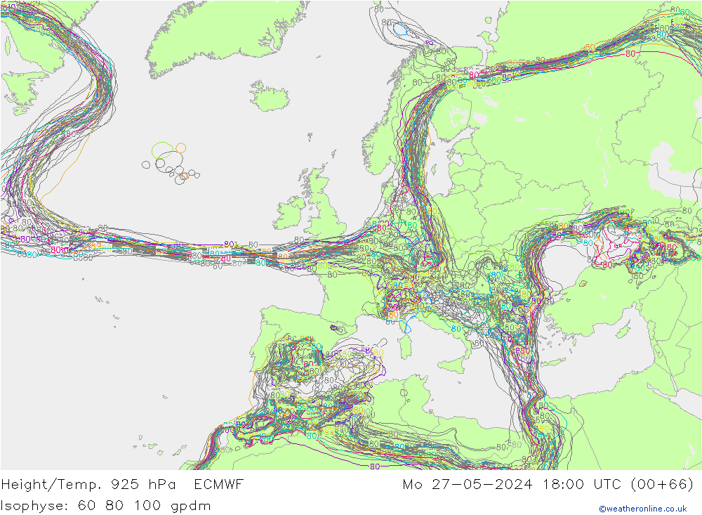 Height/Temp. 925 hPa ECMWF  27.05.2024 18 UTC