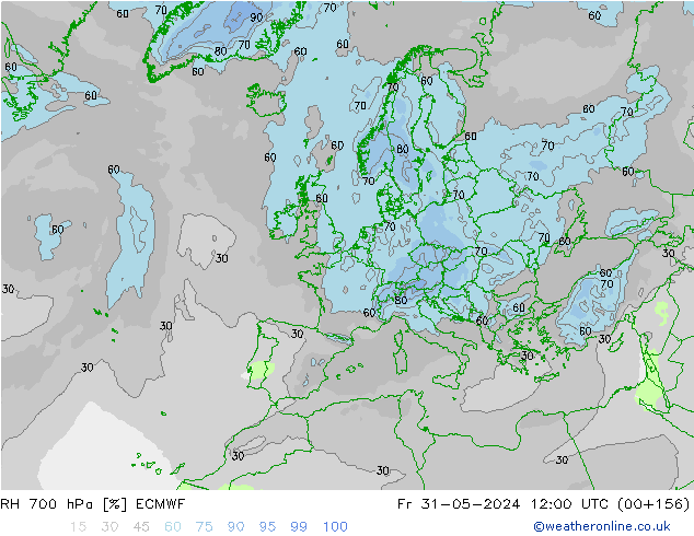 700 hPa Nispi Nem ECMWF Cu 31.05.2024 12 UTC