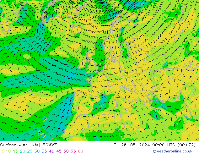  10 m ECMWF  28.05.2024 00 UTC