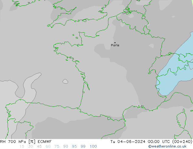 RH 700 hPa ECMWF  04.06.2024 00 UTC