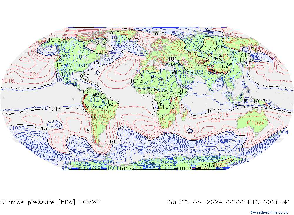 ciśnienie ECMWF nie. 26.05.2024 00 UTC