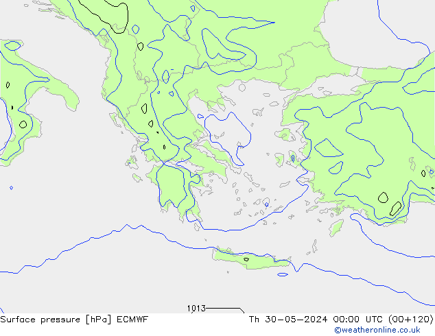 Yer basıncı ECMWF Per 30.05.2024 00 UTC