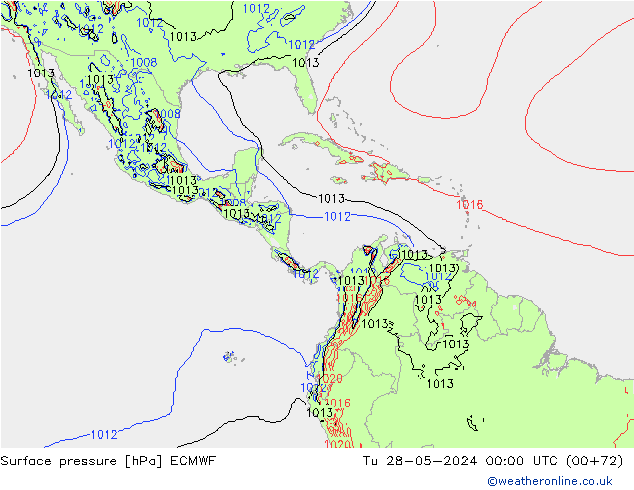 Luchtdruk (Grond) ECMWF di 28.05.2024 00 UTC