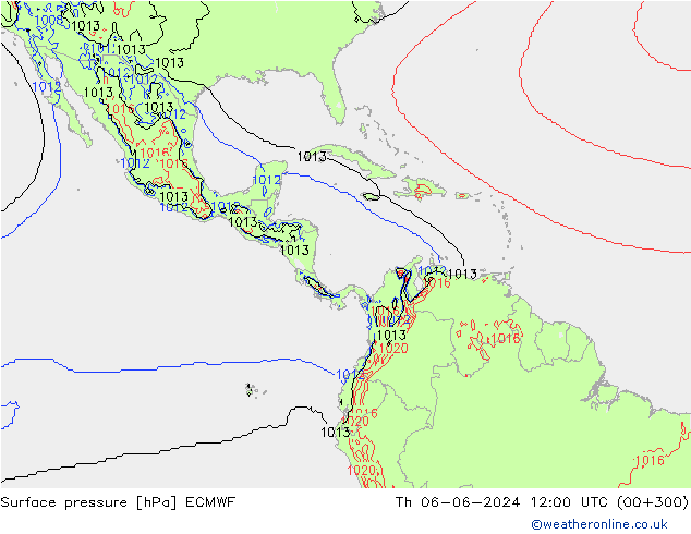 pression de l'air ECMWF jeu 06.06.2024 12 UTC