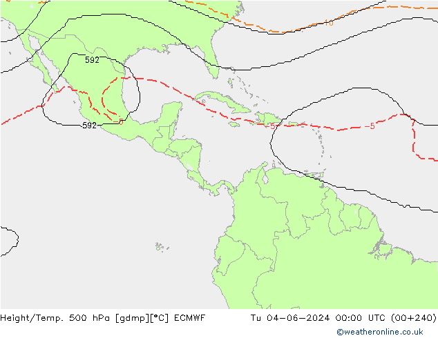 Height/Temp. 500 гПа ECMWF вт 04.06.2024 00 UTC