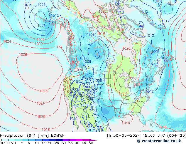 Nied. akkumuliert (6Std) ECMWF Do 30.05.2024 00 UTC