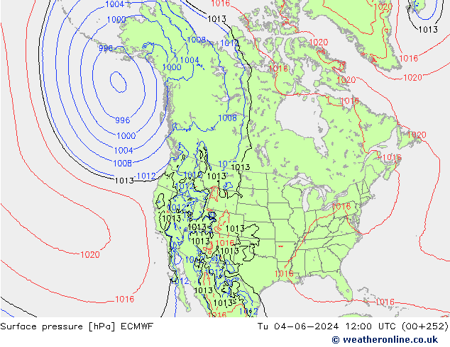 Luchtdruk (Grond) ECMWF di 04.06.2024 12 UTC