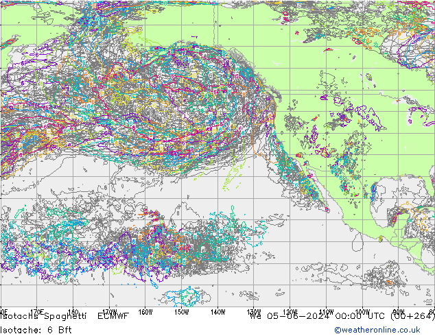 Isotachs Spaghetti ECMWF ср 05.06.2024 00 UTC