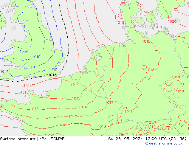 Yer basıncı ECMWF Paz 26.05.2024 12 UTC