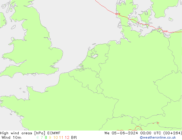 Windvelden ECMWF wo 05.06.2024 00 UTC