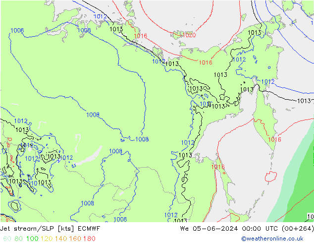 Jet stream/SLP ECMWF St 05.06.2024 00 UTC