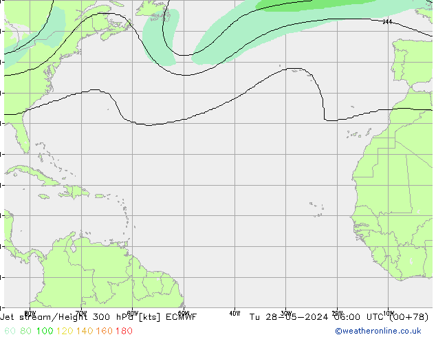 Jet stream ECMWF Ter 28.05.2024 06 UTC