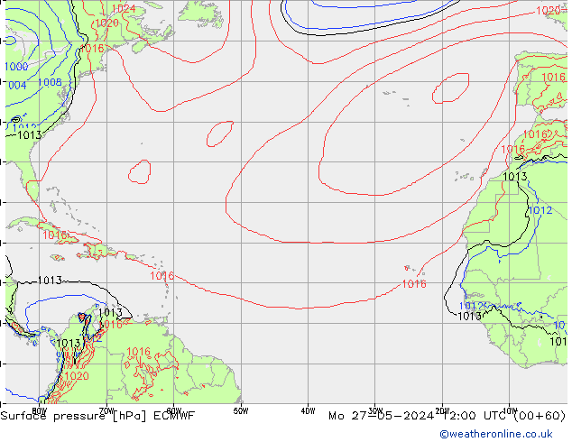 Yer basıncı ECMWF Pzt 27.05.2024 12 UTC