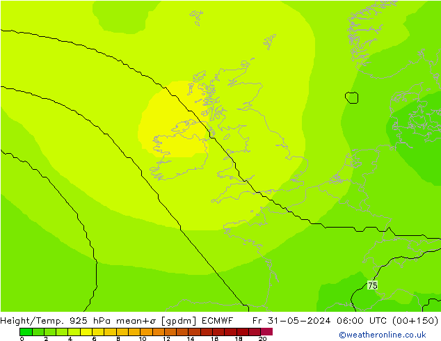 Height/Temp. 925 hPa ECMWF  31.05.2024 06 UTC