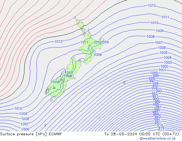 приземное давление ECMWF вт 28.05.2024 00 UTC