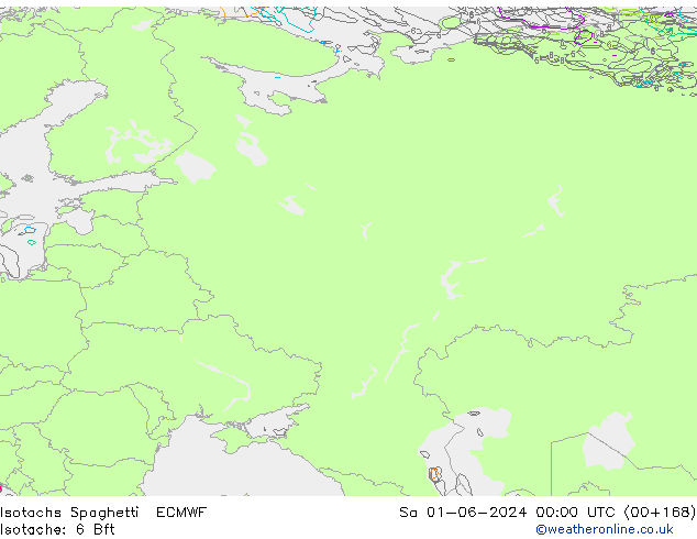 Eşrüzgar Hızları Spaghetti ECMWF Cts 01.06.2024 00 UTC