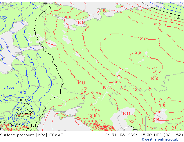 Bodendruck ECMWF Fr 31.05.2024 18 UTC