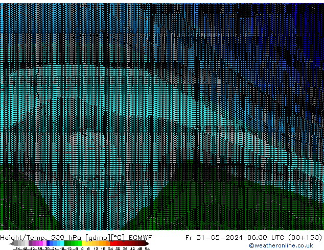 Height/Temp. 500 hPa ECMWF Sex 31.05.2024 06 UTC