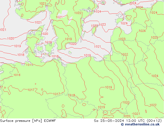 Yer basıncı ECMWF Cts 25.05.2024 12 UTC