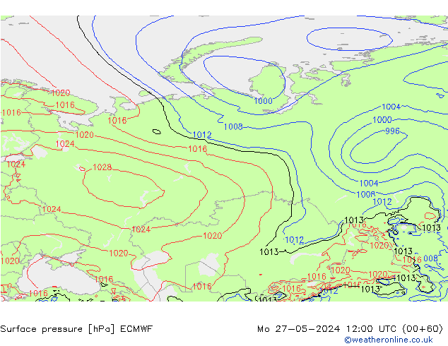 Yer basıncı ECMWF Pzt 27.05.2024 12 UTC