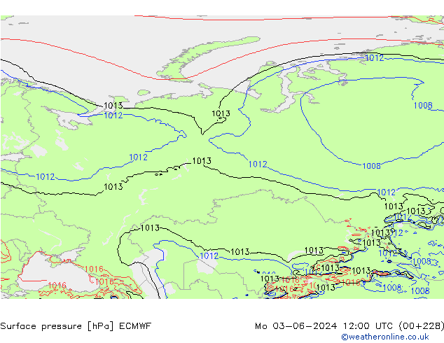 pression de l'air ECMWF lun 03.06.2024 12 UTC